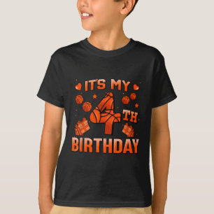 Het is mijn 4e verjaardag Bysketbyll Boys Kinder M T-shirt