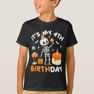 Het is mijn 4e verjaardag-grappige Halloween skele T-shirt