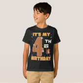 Het is mijn 4e verjaardag Groundhog Day 4 jaar oud T-shirt (Voorkant volledig)