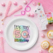 Het is mijn 50ste verjaardag (knipoog) T-shirt ser Papieren Bordje (Feest)