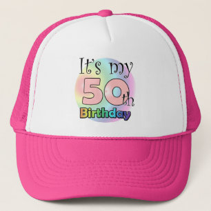 Het is mijn 50ste verjaardag (roze) trucker pet