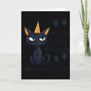Het is mijn 51e verjaardag Funny 51 jaar oude katt Kaart