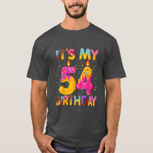 Het is mijn 54e verjaardag Sweet Donut 54 jaar oud T-shirt