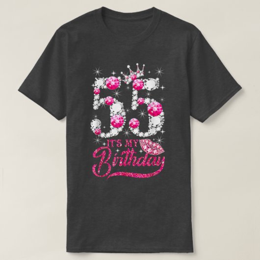 Het is mijn 55e verjaardag koningin 55 jaar oude s t-shirt (Design voorkant)