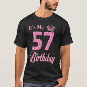 Het is mijn 57 jaar oude koningin verjaardag Happy T-shirt