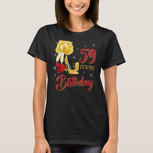 Het is mijn 59e geboortedag Shirt 59 jaar oude rod (Voorkant)