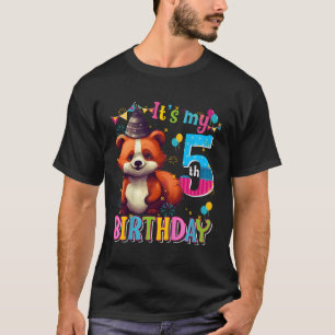 Het is mijn 5e 5 rode panda t-shirt