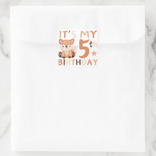 Het is mijn 5e Sticker (Tas)