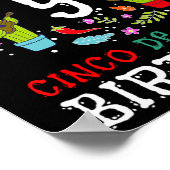 Het is mijn 5e verjaardag Cinco de Mayo Snor Kinde Poster (Hoek)