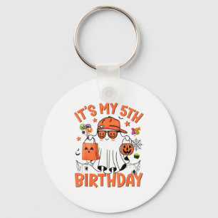 Het is mijn 5e verjaardag Grappige Halloween Boo G Sleutelhanger