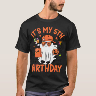 Het is mijn 5e verjaardag Grappige Halloween Boo G T-shirt