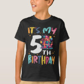 Het is mijn 5e verjaardag Happy Kids Verjaardag T-shirt (Voorkant)