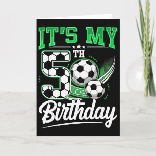 Het is mijn 5e verjaardag jongen voetbal Ll 5 jaar Kaart