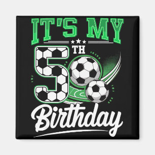 Het is mijn 5e verjaardag jongen voetbal Ll 5 jaar Magneet