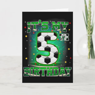 Het is mijn 5e verjaardag Jongens Voetbal 5 jaar o Kaart