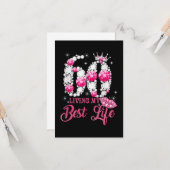 Het is mijn 60e verjaardag koningin 60 jaar oud kaart (Voorkant / Achterkant in situ)