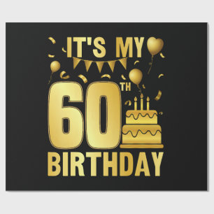 Het is mijn 60ste feestje cadeaupapier