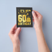Het is mijn 60ste feestje flyer (Hand)