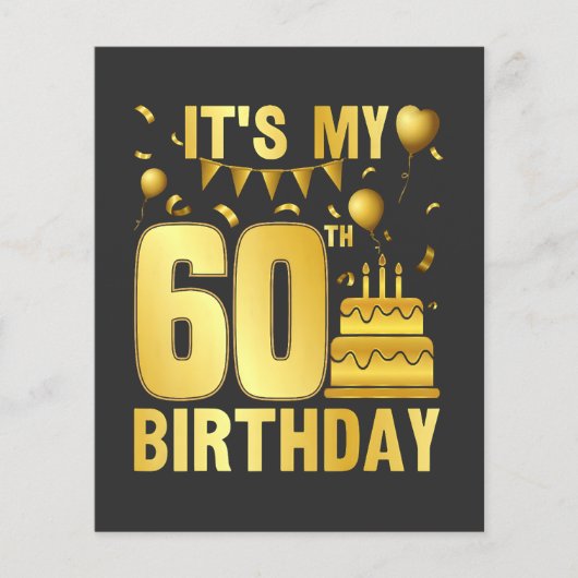 Het is mijn 60ste feestje flyer (Voorkant)