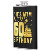 Het is mijn 60ste feestje heupfles (Links)
