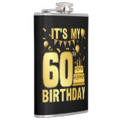 Het is mijn 60ste feestje heupfles (Rechts)
