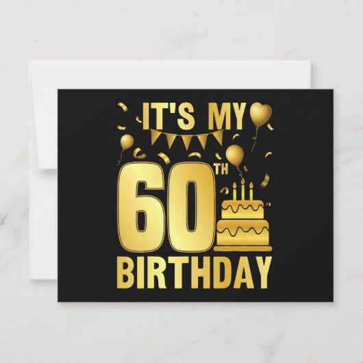 Het is mijn 60ste feestje kaart (Voorkant)
