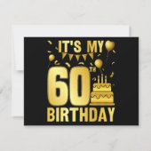 Het is mijn 60ste feestje kaart (Achterkant)