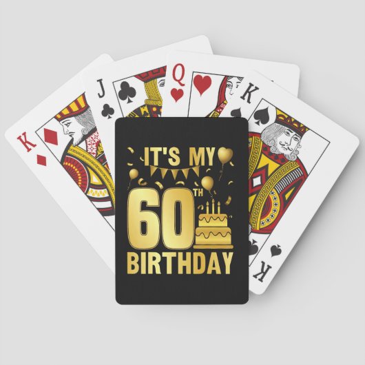 Het is mijn 60ste feestje pokerkaarten (Achterkant)
