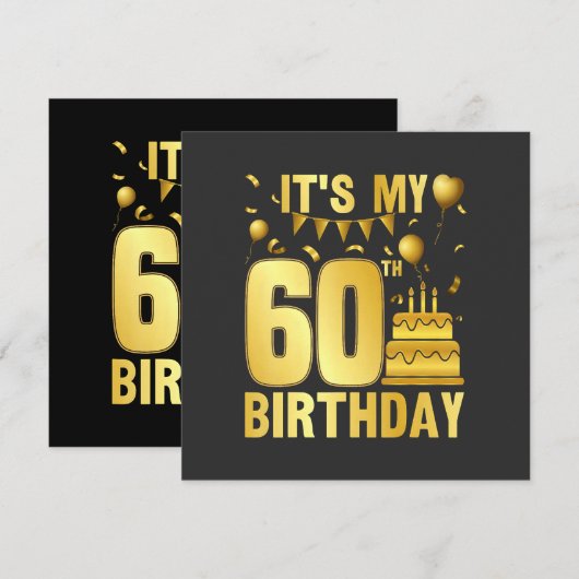 Het is mijn 60ste feestje programmakaart (Voorkant / Achterkant)