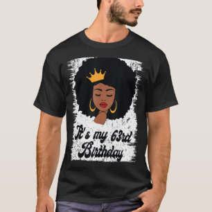 Het is mijn 63e verjaardag zwarte koninklijke koni t-shirt