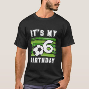 Het is mijn 6e B Day Soccer Party 6 Jaar Oud Bi T-shirt