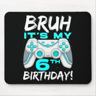 Het is mijn 6e verjaardag 6 jaar gamen verjaardag muismat