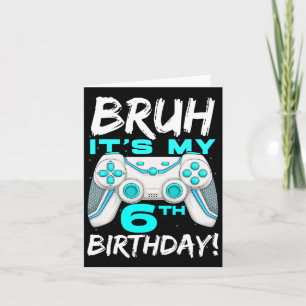 Het is mijn 6e verjaardag 6 jaar oud Gaming Birthd Kaart