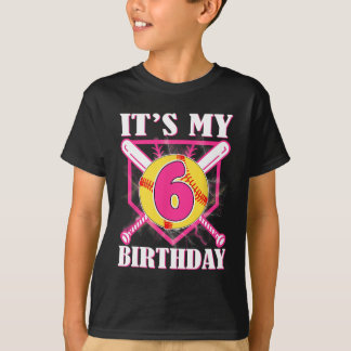 Het is mijn 6e verjaardag 6 jaar verjaardag Softll T-shirt