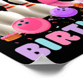 Het is mijn 6e verjaardag bowling 6e verjaardag fe poster (Hoek)