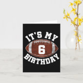 Het is mijn 6e verjaardag Boy 6 jaar oude Football Kaart (Gele Bloem)