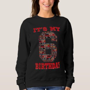 Het is mijn 6e verjaardag Boy Fire Truck 6 jaar ou Trui