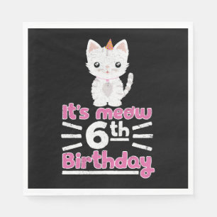 Het is mijn 6e verjaardag! Cadeausetje Mijne poes Servet