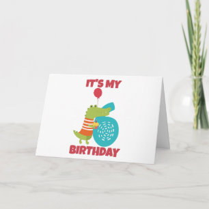 Het is mijn 6e verjaardag Funny Design Kaart