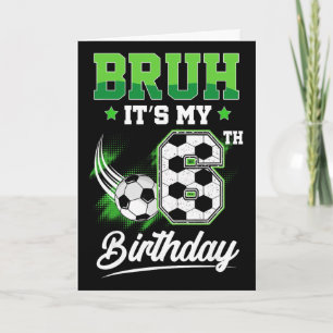 Het is mijn 6e verjaardag Jongen Sport Fan 6 Jaar Kaart