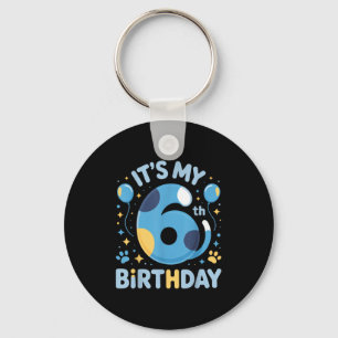 Het is mijn 6e verjaardag Kinder feest Fun Party O Sleutelhanger