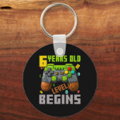 Het is mijn 6e verjaardag Pixel Gaming Controller  Sleutelhanger (Voorkant)
