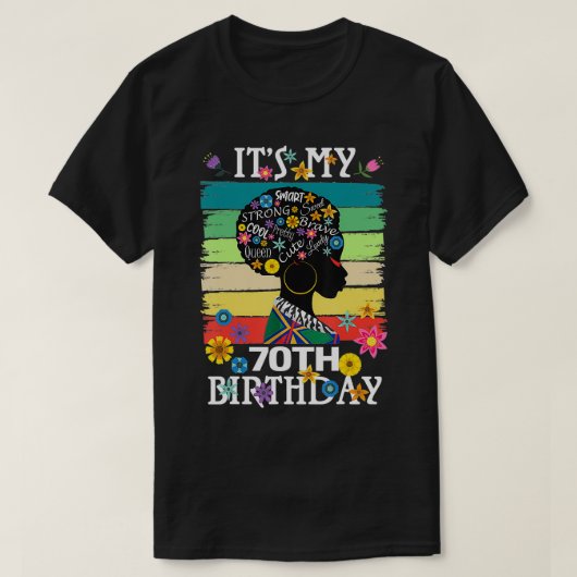 Het is mijn 70 jaar oude Afro-Amerikaanse zwarte v T-shirt (Design voorkant)
