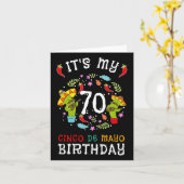 Het is mijn 70e verjaardag Cinco de Mayo Shirt Kin Kaart (Gele Bloem)