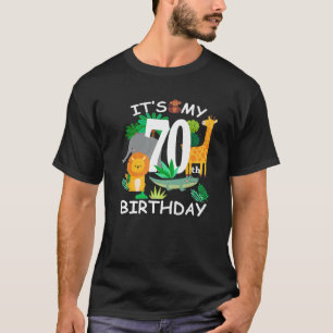 Het is mijn 70e verjaardag dierentuin van 70 jaar. t-shirt
