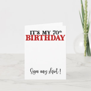 Het is mijn 70e verjaardag Schattige 70 jaar oude Kaart