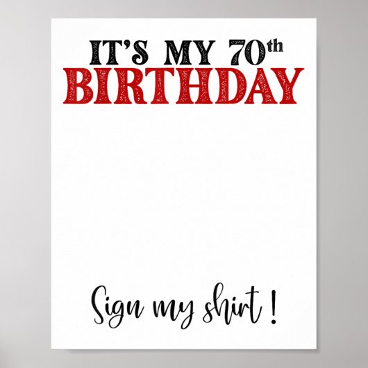 Het is mijn 70e verjaardag Schattige 70 jaar oude Poster (Voorkant)