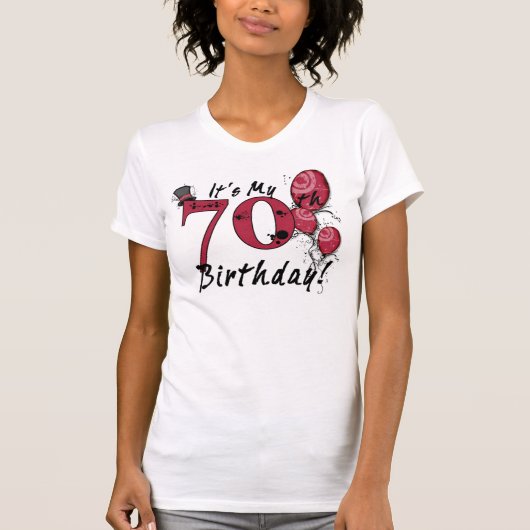 Het is mijn 70e verjaardagsfeest t-shirt (Voorkant)
