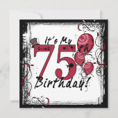 Het is mijn 75e verjaardag feestelijke uitnodiging (Voorkant)