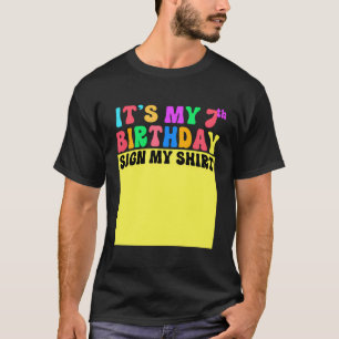 Het is mijn 7e verjaardag 7 jaar oud verjaardagsfe t-shirt